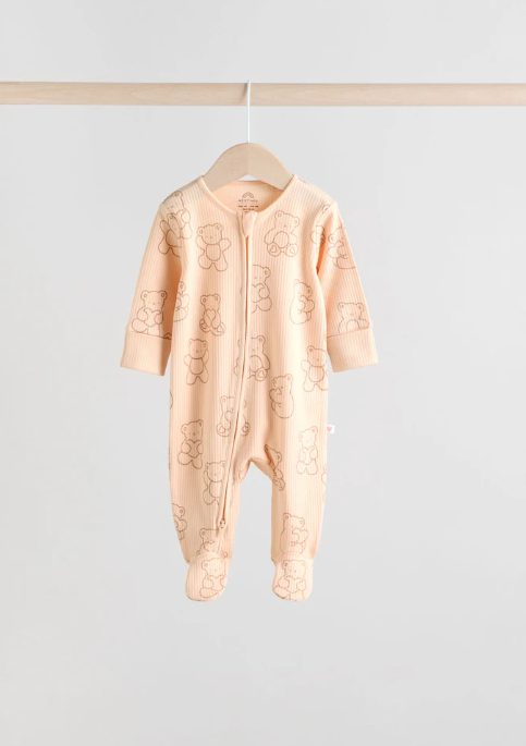 Next Bears print Sleepsuit