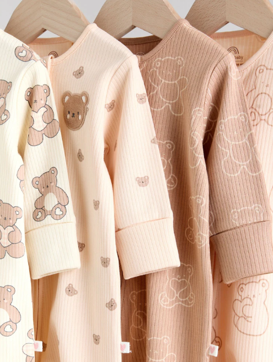 Next Bears print Sleepsuit