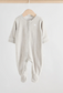 Next Embroided Clouds Velour Sleepsuit