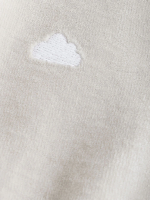 Next Embroided Clouds Velour Sleepsuit