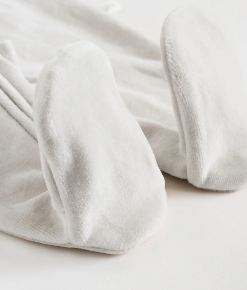 Next Embroided Clouds Velour Sleepsuit
