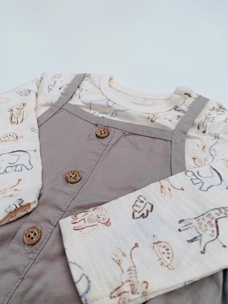 George Safari Themed Dungarees