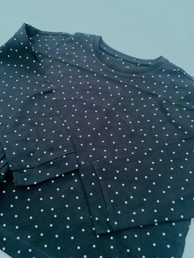 Next White  Dots on Black Shirt With  Trouser