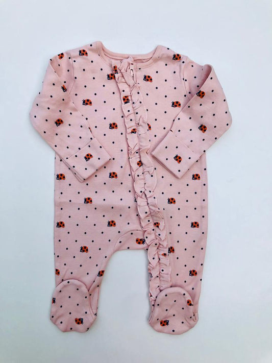 George Black Polka Themed Sleepsuit