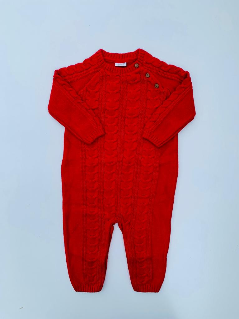 Next Knitted Red Footless Sleepsuit