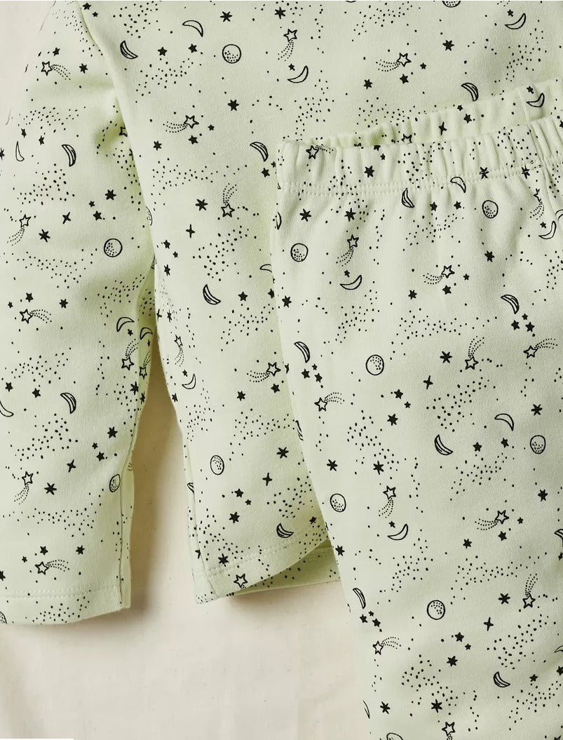 Juniors Galaxy Print Shirt & Trouser Set