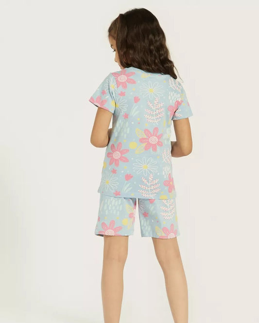 Juniors Floral Shirt & Shorts Set