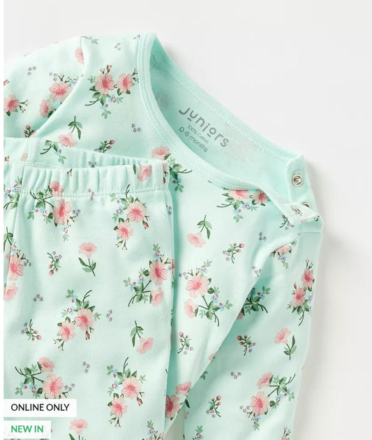 Juniors Floral  Shirt & Trouser Set