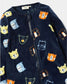 Juniors Bear Faces Fleeced Sleepsuit