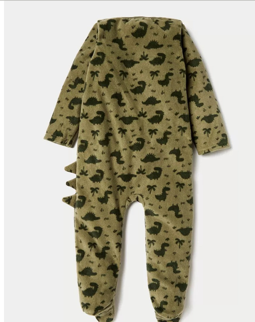 Juniors Fleeced Dino Spikes Sleepsuit