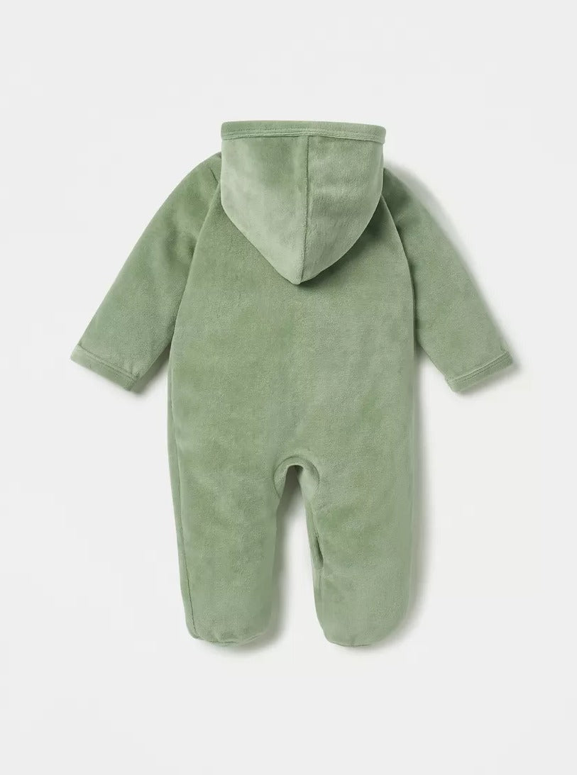 Juniors Velour Hooded Sleepsuit