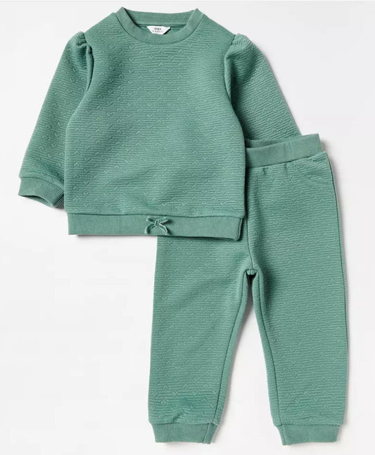 Max Textured Sweat Shirt & Trouser Set