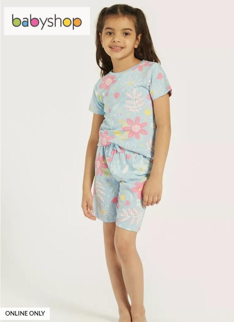 Juniors Floral Shirt & Shorts Set