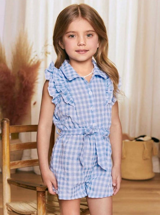 SHEIN Checked Romper