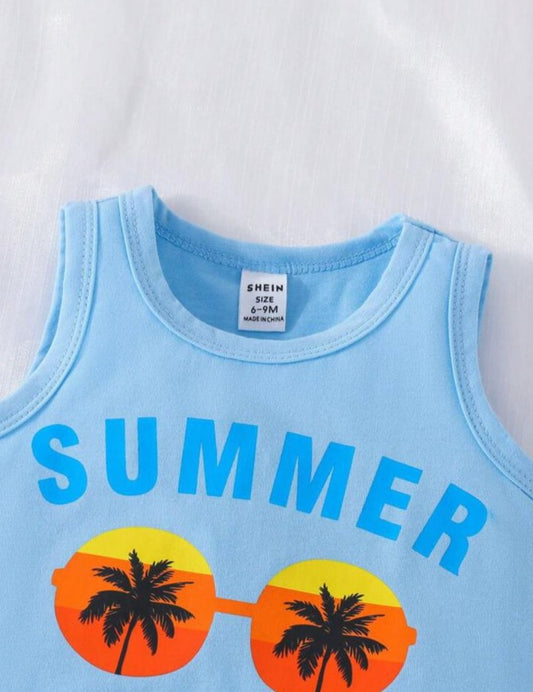 SHEIN "Summer Time" Shirt & Shorts Set