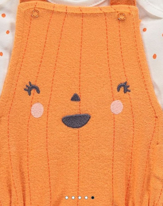 George Pumpkin Dungarees With Leggings