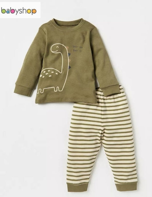 Juniors Brachiosaurs Print Shirt & Trouser Set