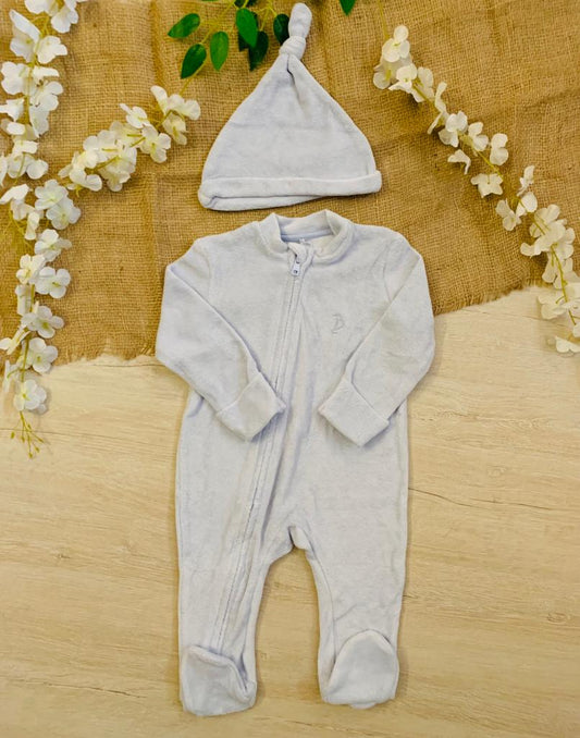 George Sleepsuit With Matching Cap