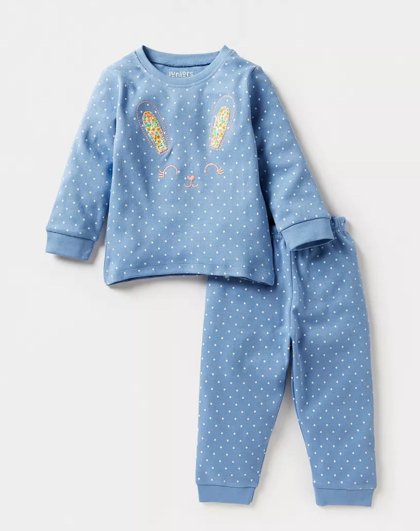 Juniors Appliquéd bunny Shirt & Trouser Set