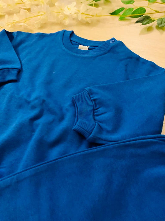 H&M Solid Sweat Shirt & Trouser Set