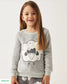 Junior's Embroided Grey Clouds  Shirt & Trouser Set