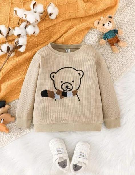 SHEIN Embroided Bear Shirt