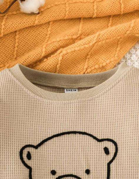 SHEIN Embroided Bear Shirt