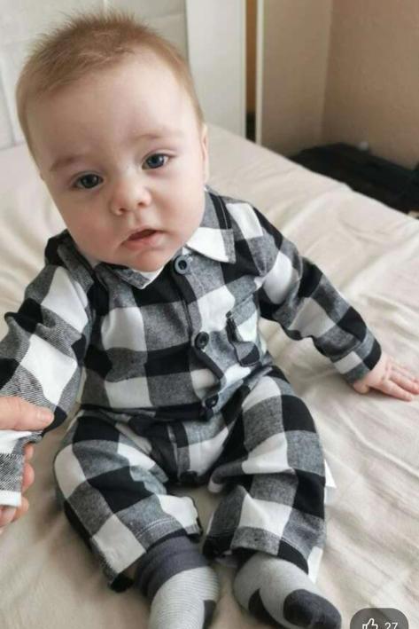 SHEIN Checked Sleepsuit