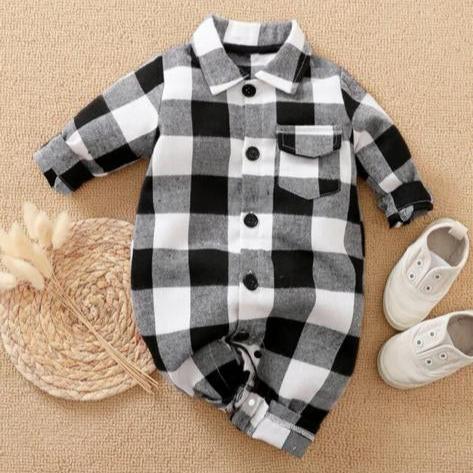 SHEIN Checked Sleepsuit