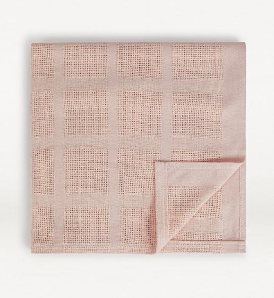 George Plain Baby Pink Knitted Blanket