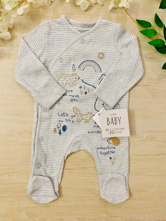 George Embroidered  Sleepsuit