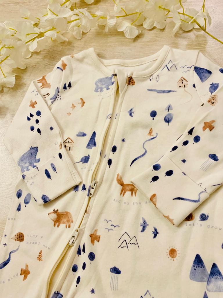 George Printed Animal Sleepsuit