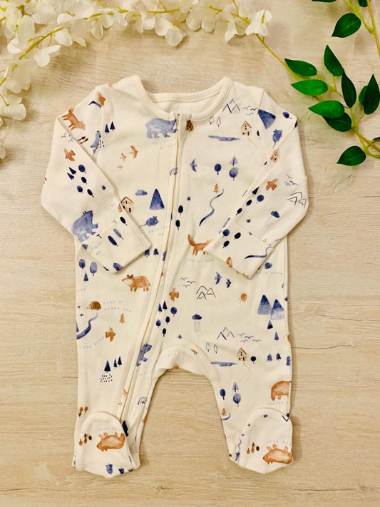 George Printed Animal Sleepsuit