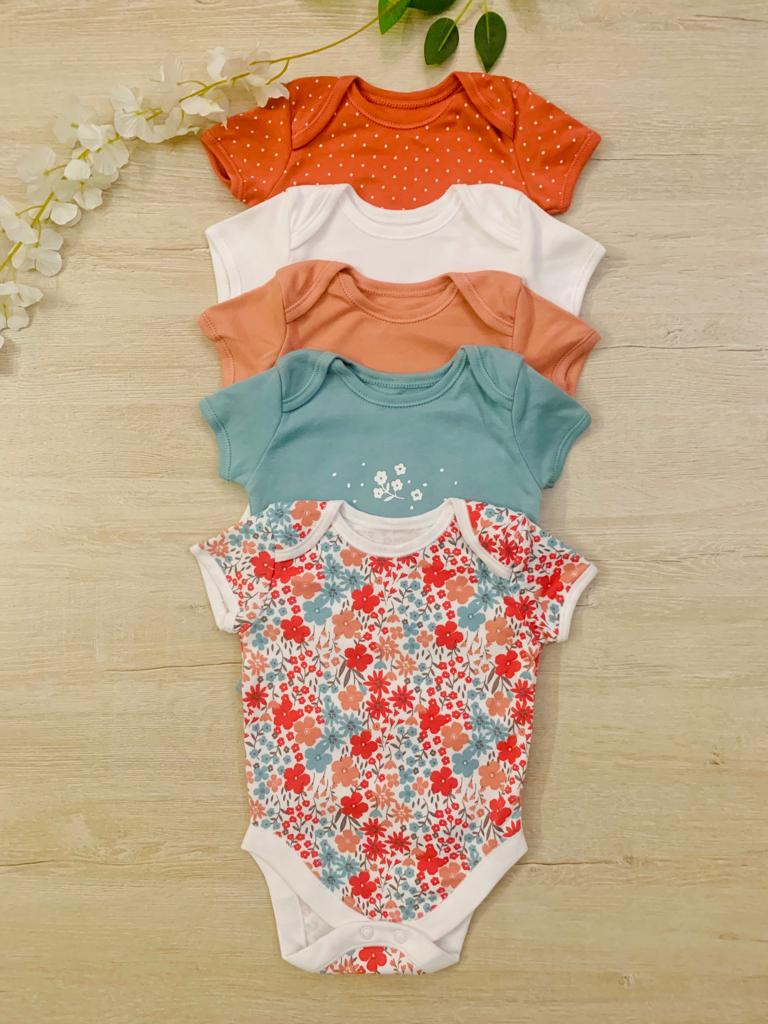 George Pack of 5 Half Sleeves Bodysuits