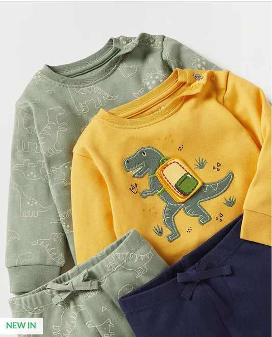 Juniors Pack of 2 Embroidered TRex PJ Set
