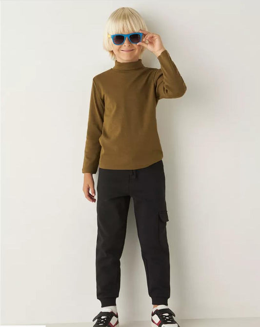 Juniors Solid light Chocolate Turtle Neck