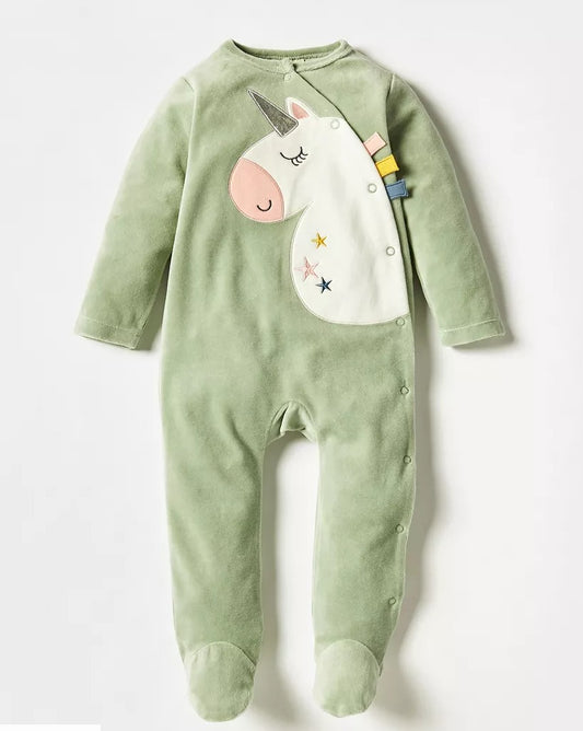 Juniors Appliqued Unicorn Sleepsuit