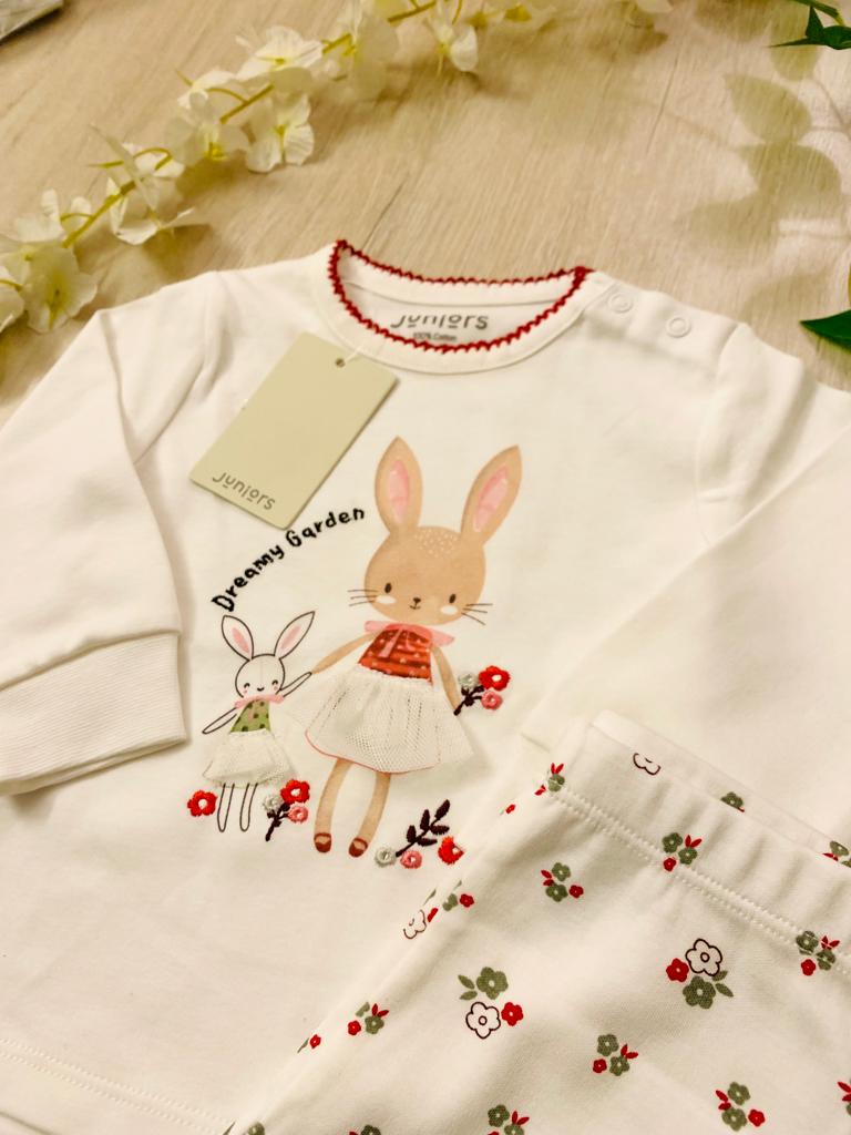 Juniors Printed Rabbit Shirt & Trouser Set