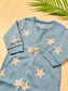 Juniors Star Print Blue Sleepsuit