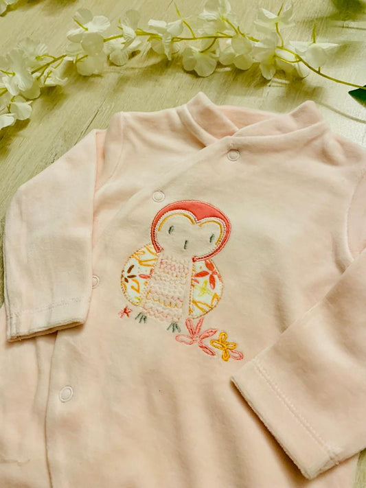 Juniors Printed Owl Pink Sleepsuit