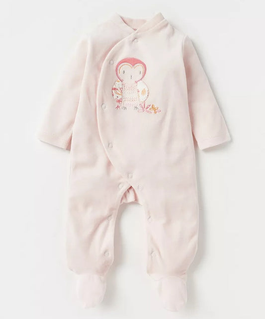 Juniors Printed Owl Pink Sleepsuit