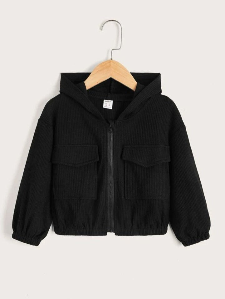 SHEIN Zipped Shacket