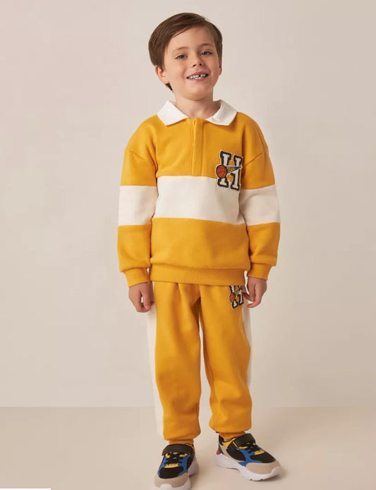 Junior's Embroided "H" Sweatshirt& Trouser Set