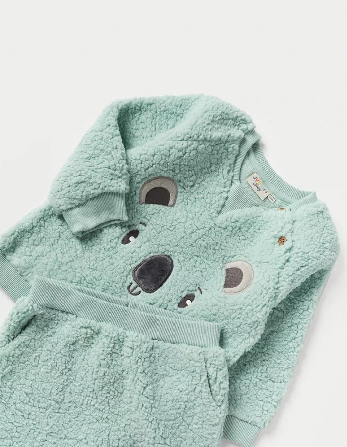 Junior's Embroided Koala Shirt & Trouser Set