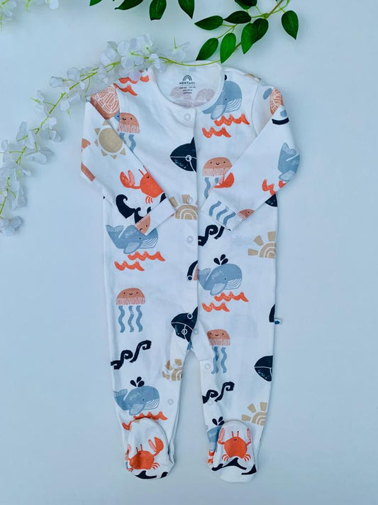 Next Printed Octopus Sleepsuit