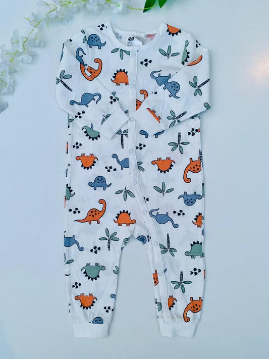 H&M Colorful Dinosaurs Sleepsuit
