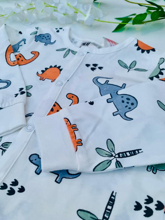 H&M Colorful Dinosaurs Sleepsuit