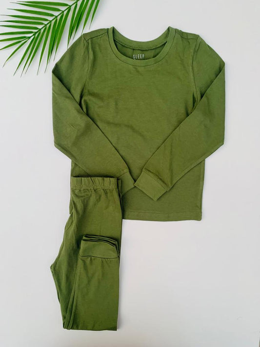 Tu Clothing  Plain Dark Green Shirt & Trouser Set
