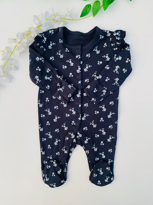 George Printed Flowers Sleepsuit