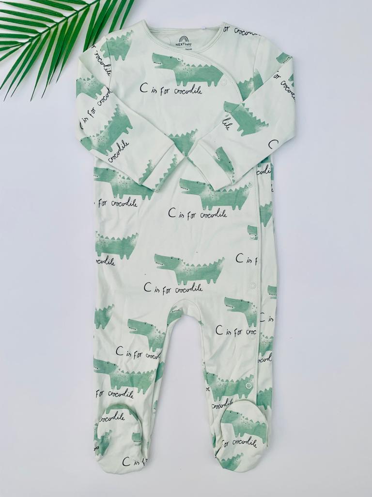 Next " C is for Crocodile " Sleepsuit